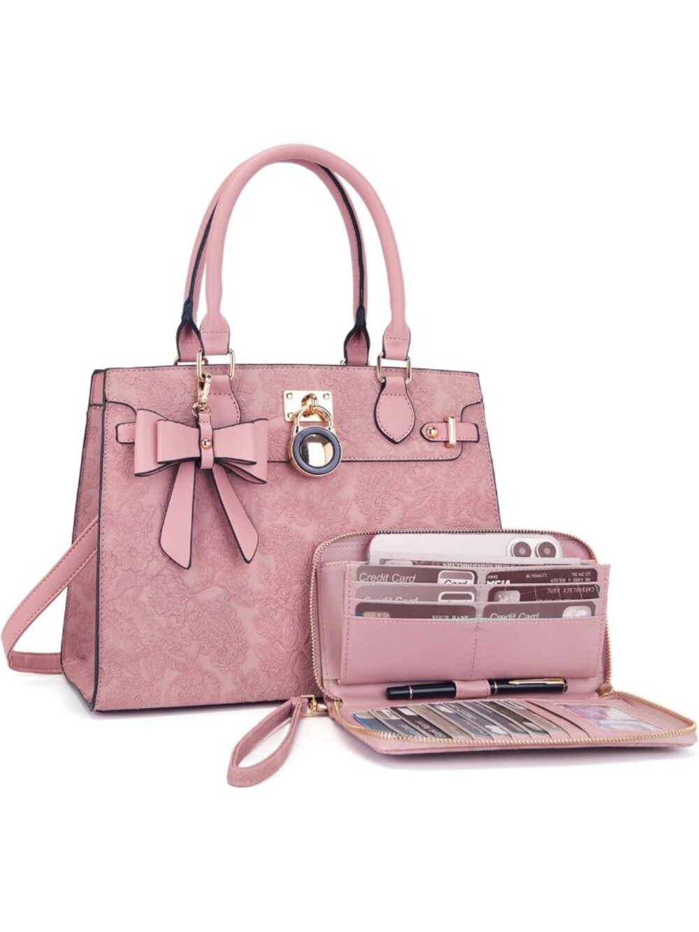 Chic Women's Handbag Set - Cute Tote, Satchel & Wallet for Everyday Style